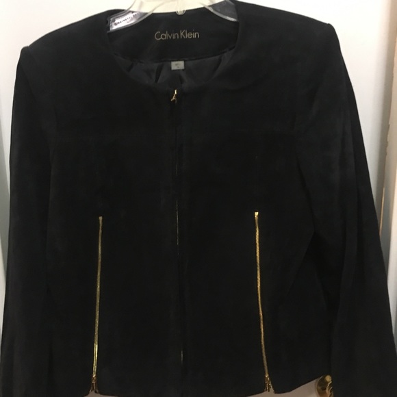 Calvin Klein Suede Jacket - Picture 1 of 2